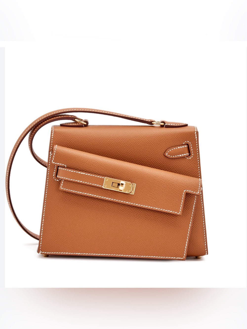 Hermes Kelly En Désordre 20 Gold Epsom Leather GHW  Preloved NEW!